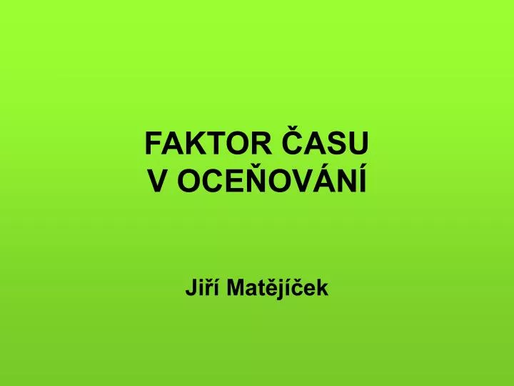 faktor asu v oce ov n