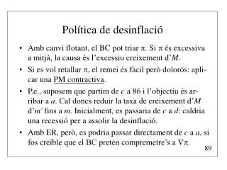 pol tica de desinflaci