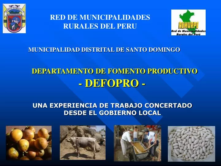 departamento de fomento productivo defopro