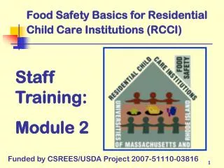 Food Safety Basics for Residential Child Care Institutions (RCCI)