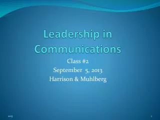 Leadership in Communications