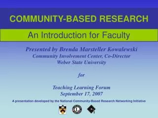 COMMUNITY-BASED RESEARCH