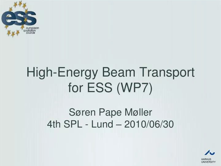 high energy beam transport for ess wp7