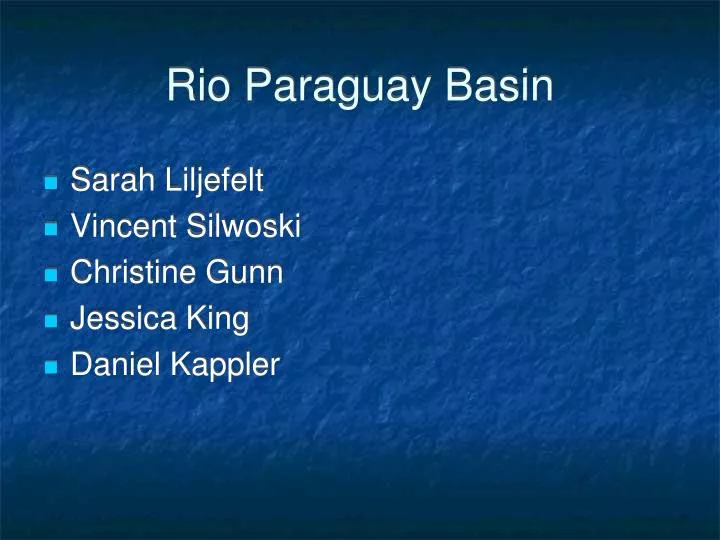 rio paraguay basin