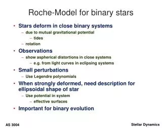 Roche-Model for binary stars