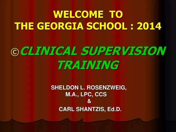 welcome to the georgia school 2014