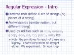 Regular Expression - Intro - slide 1