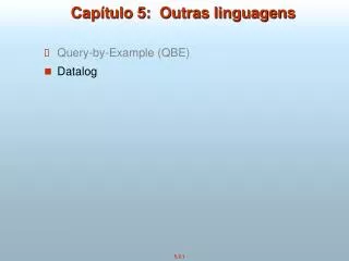 cap tulo 5 outras linguagens