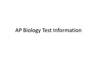 ap biology test information