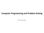 PPT - Problem Solving and Programming – Problem Solving PowerPoint ...