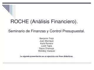 roche an lisis financiero