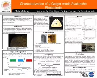 Characterization of a Geiger-mode Avalanche Photodiode
