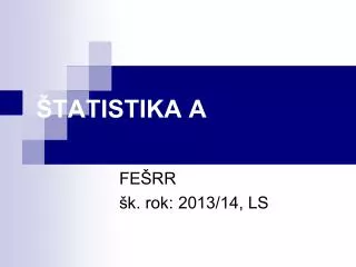 tatistika a