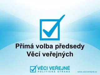 p m volba p edsedy v c ve ejn ch