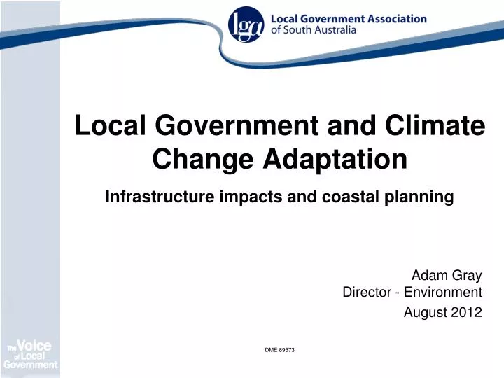local government and climate change adaptation infrastructure impacts and coastal planning