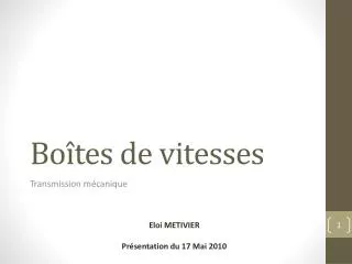 bo tes de vitesses