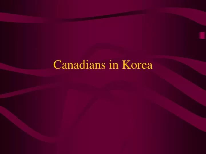 canadians in korea