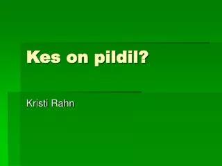 kes on pildil