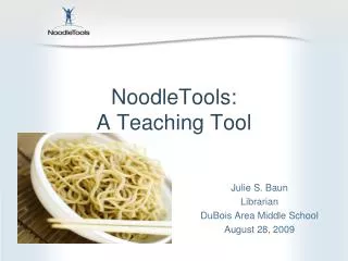 NoodleTools: A Teaching Tool
