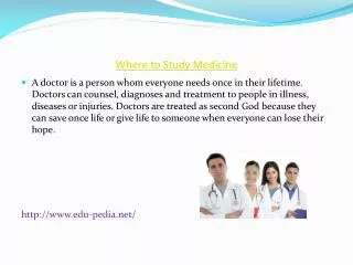 Where to Study Medicine