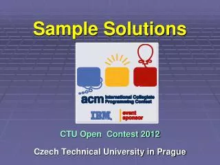 sample solutions ctu open contest 2012 czech technical university in prague