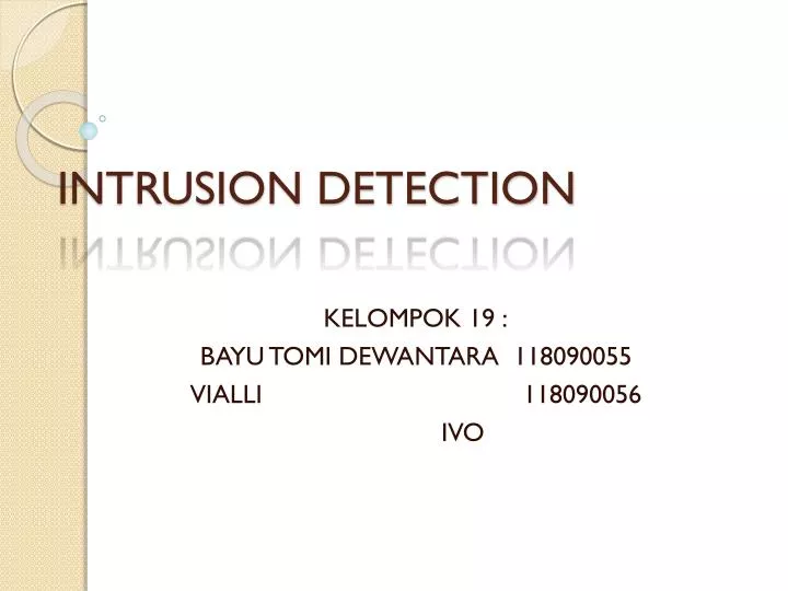 intrusion detection