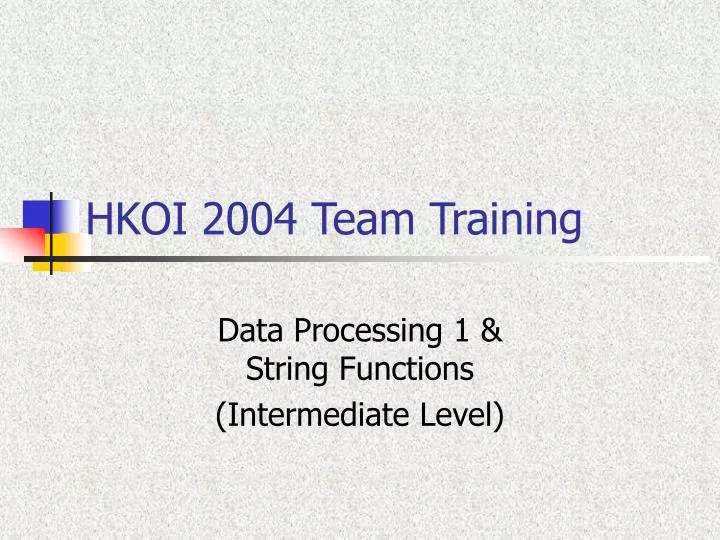 hkoi 2004 team training
