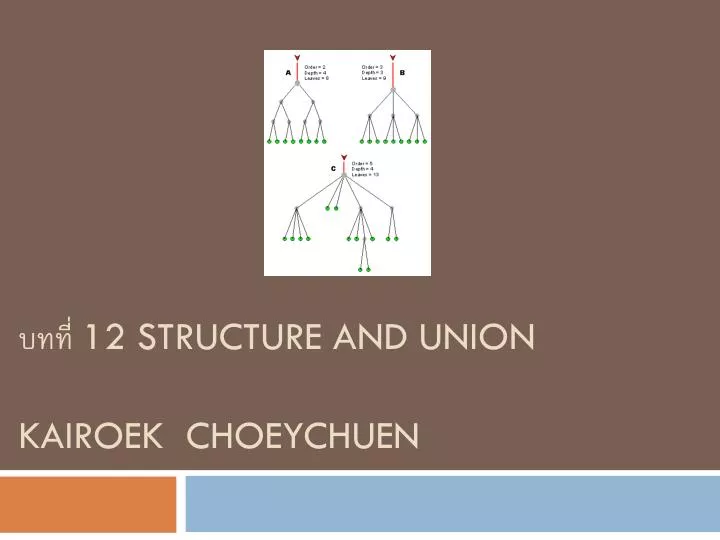12 structure and union kairoek choeychuen