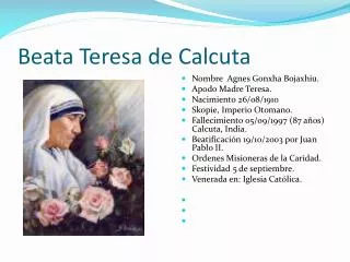 beata teresa de calcuta
