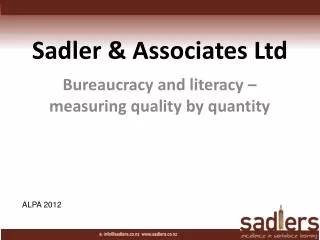 Sadler &amp; Associates Ltd