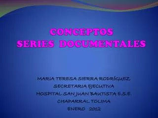 conceptos series documentales