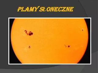 plamy s oneczne