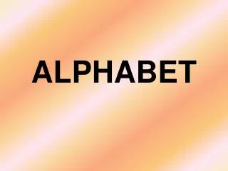 alphabet
