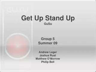 Get Up Stand Up GuSu