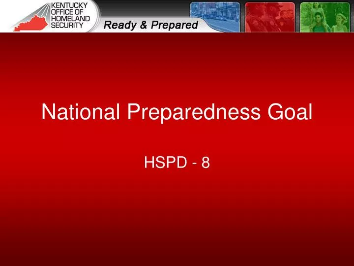 national preparedness goal
