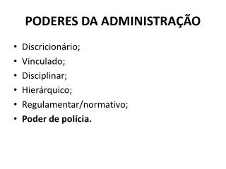 poderes da administra o