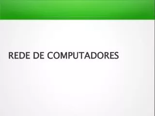 rede de computadores