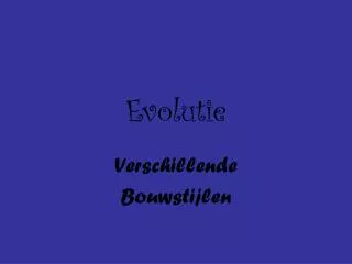 evolutie