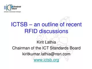 ictsb an outline of recent rfid discussions