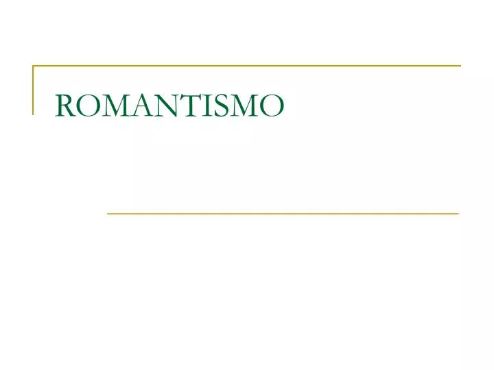 romantismo