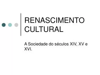 renascimento cultural