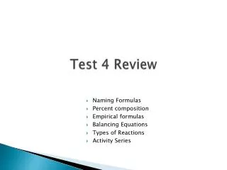 Test 4 Review