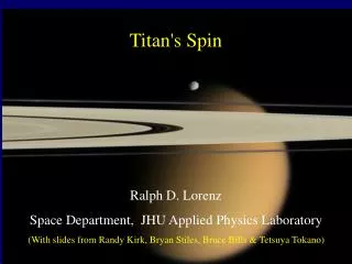 Titan's Spin