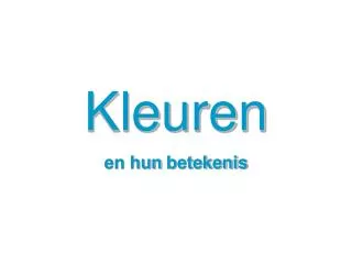 kleuren