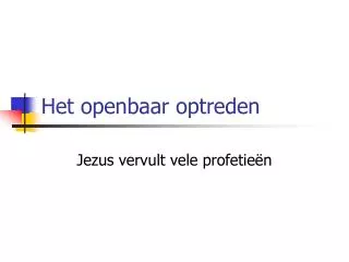 het openbaar optreden
