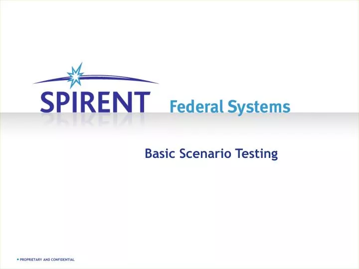 basic scenario testing