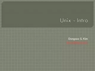 Unix - Intro