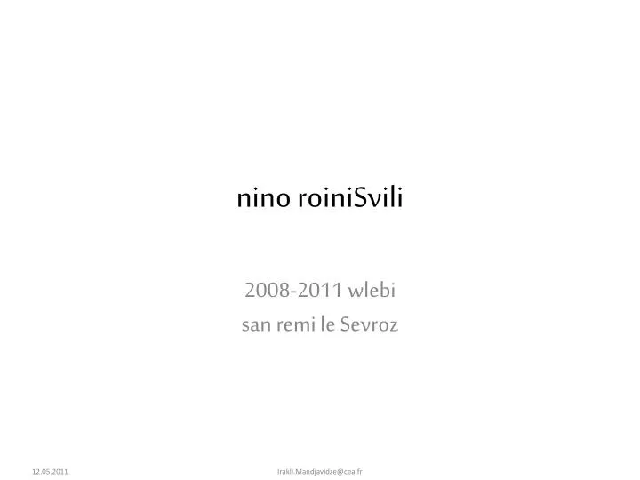 nino roinisvili