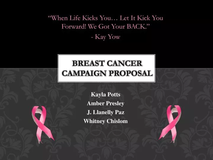 breast cancer campaign proposal