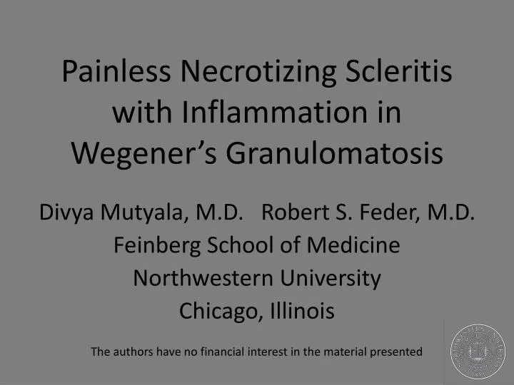 painless necrotizing scleritis with inflammation in wegener s granulomatosis